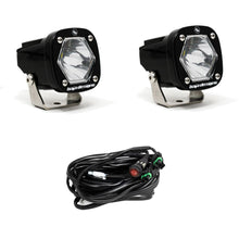 Load image into Gallery viewer, S1 Black LED Auxiliary Light Pod Pair With Harness Included