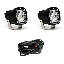 Load image into Gallery viewer, S1 Black LED Auxiliary Light Pod Pair With Harness Included