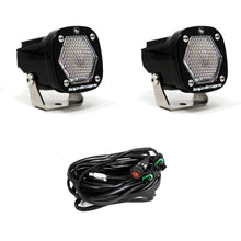 Load image into Gallery viewer, S1 Black LED Auxiliary Light Pod Pair With Harness Included