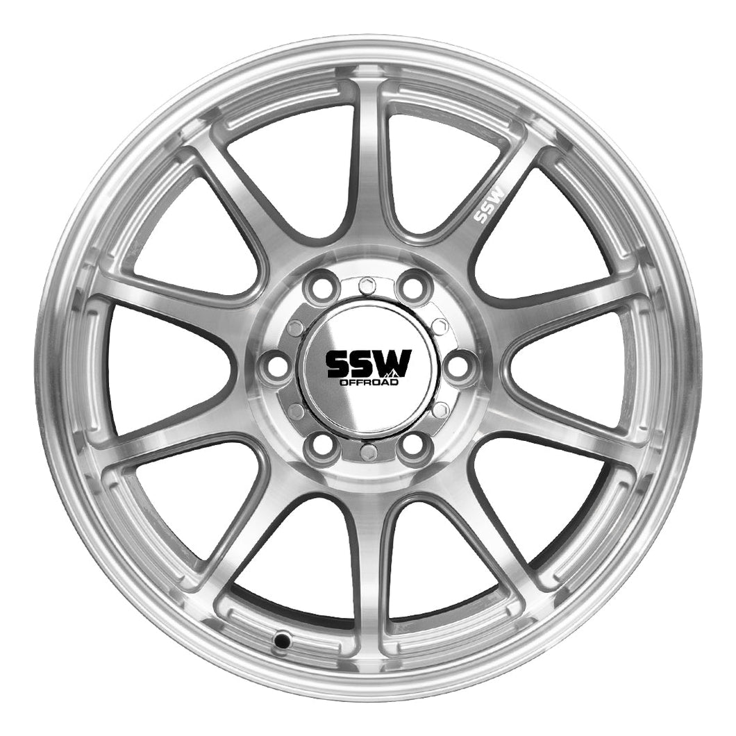 APEX / MACHINED SILVER / 17X9.0 -25 6x139.7