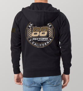 DUST TIL DAWN COLLAB "TEAM 88 ROTORS" ZIP-UP PREMIUM HOODIE