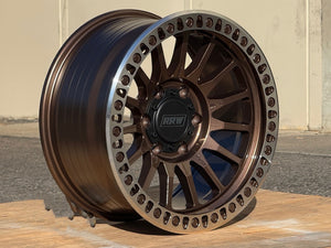 RRW RR7-V FLOW FORMED 17X8.5 +0 GLOSS BRONZE MACHINED LIP (6X5.5