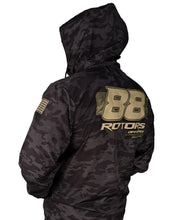 Load image into Gallery viewer, 88 ROTORS OFFROAD x DUST TIL DAWN Adult Black Camo Lightweight Windbreaker Jacket