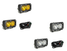 Load image into Gallery viewer, S2 Sport Black LED Auxiliary Light Pod Pair With Harness Included